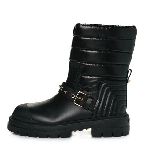 ROCKSTUD CALFSKIN BIKER BOOT 40MM 